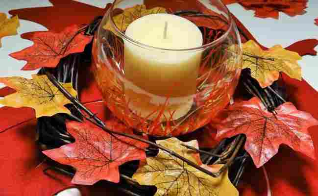 Decoración con centros de mesa para otoño y Acción de Gracias